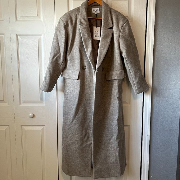 NA-KD Oversized Wool Blend Coat - Picture 4 of 9